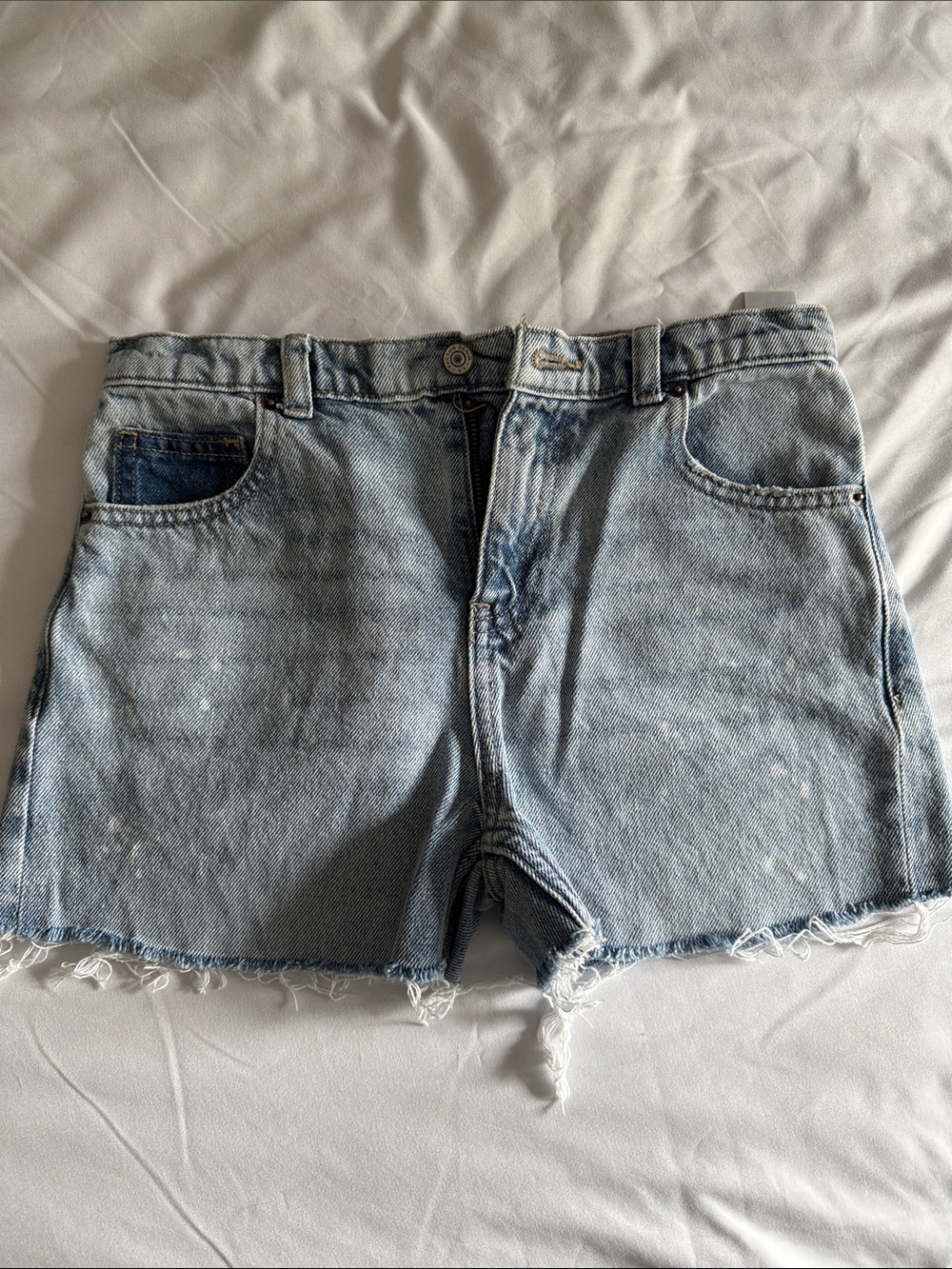 PacSun Light Blue Distressed Denim Cutoff Shorts. Size 10.